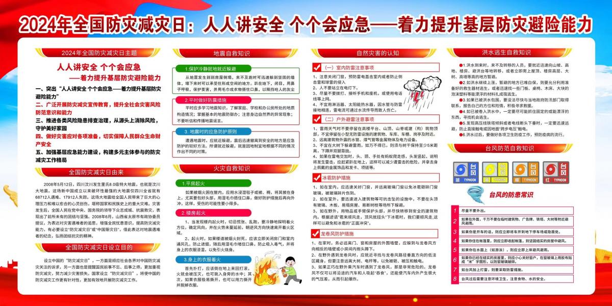 防灾减灾，安全同行——“5•12防灾减灾日”安全教育